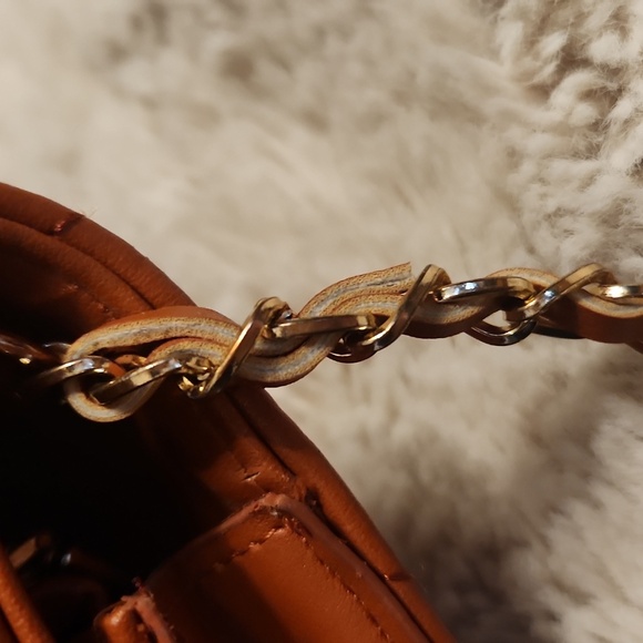 Bebe quilted bag with Gold rope chain cross body bag. Gently Used - Picture 15 of 16